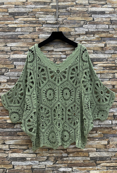 Wholesaler Elle Style - HENA top in cotton crochet, boho chic and romantic