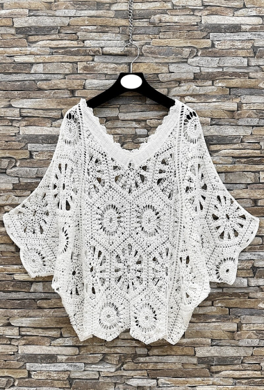 Wholesaler Elle Style - HENA top in cotton crochet, boho chic and romantic