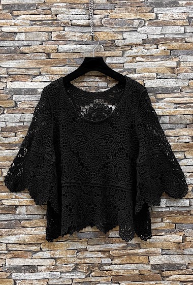 Wholesalers Elle Style - JADE top in cotton crochet. boho chic and romantic
