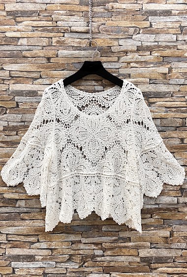 Wholesaler Elle Style - JADE top in cotton crochet. boho chic and romantic