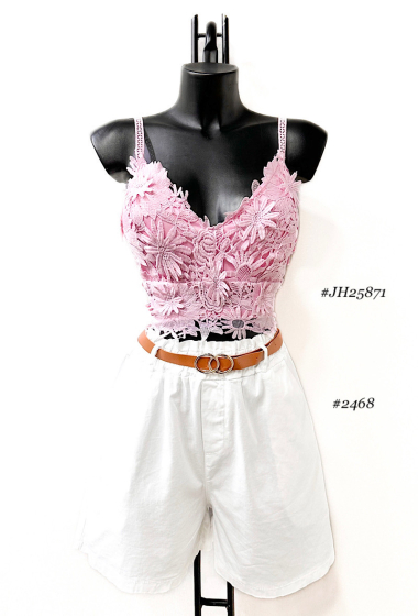 Wholesaler Elle Style - LARRA lace top, bohemian chic and romantic