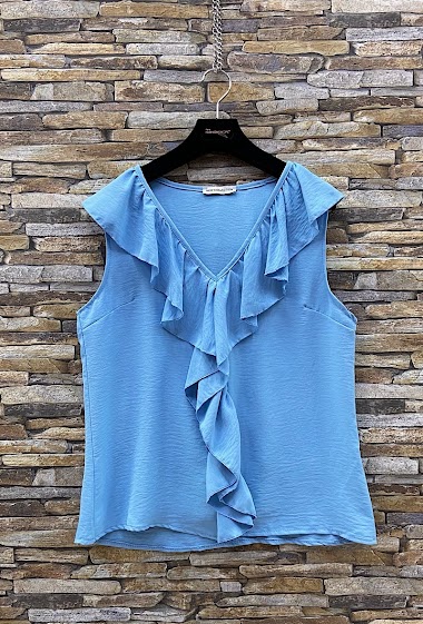 Mayorista Elle Style - TISDALE Romantic flowing top with ruffle
