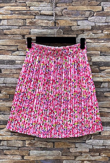 Wholesalers Elle Style - HELENE pleated skirt, chic, fluid and trendy print