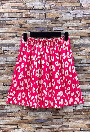 Wholesaler Elle Style - HELENE pleated skirt, chic, fluid and trendy print