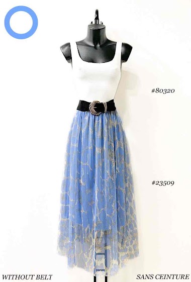 Wholesaler Elle Style - RYNA skirt in tulle. very fluid with viscose lining.