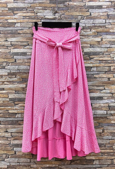 Wholesaler Elle Style - TALIA Flowing ruffled skirt with flower print in viscose