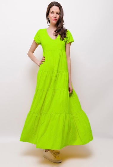 Wholesaler Elle Style - Maxi LUCKY dress long decontracted dress, very fluid in cotton