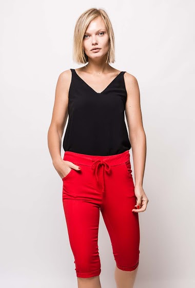 Wholesalers Elle Style - Crop pants in cotton