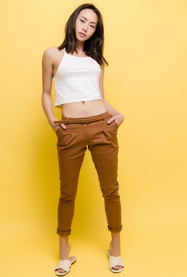 Wholesaler Elle Style - Clipped trousers, chino style.