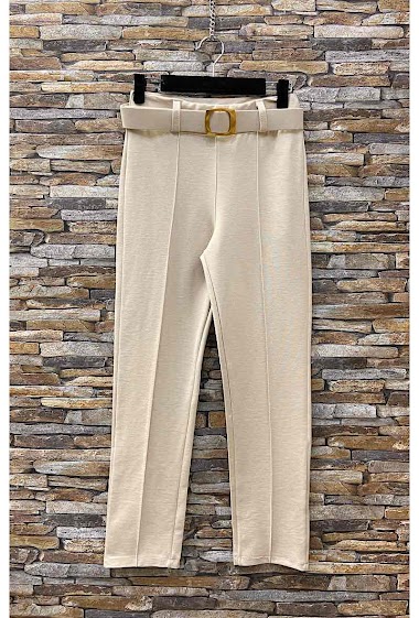 Wholesaler Elle Style - ESSY pants, in milano with handmade belt.