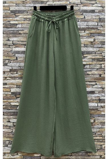 Wholesaler Elle Style - Very fluid wide MOLLIE pants with adjustable waist and 2 front pockets