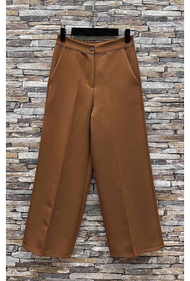 Wholesaler Elle Style - Wide NALAA pants. Autumnal Chic palazzo with front pockets