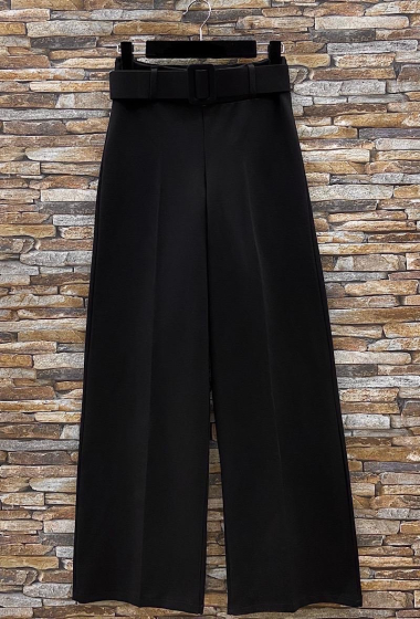 Mayorista Elle Style - NINI wide pants, palazzo in Milano Chic Automnale with handmade belt.