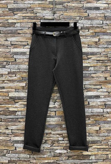 Grossiste Elle Style - Pantalon PAUL en milano Chic Automnale Taille Haute à motif avec poches