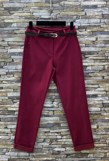 Mayorista Elle Style - S LUCQUE Pantalón liso clásico muy elástico con románticos bolsillos delanteros