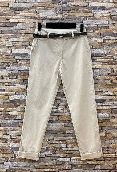 Wholesaler Elle Style - S_LUCQUE Classic plain pants, very strech with romantic front pockets.