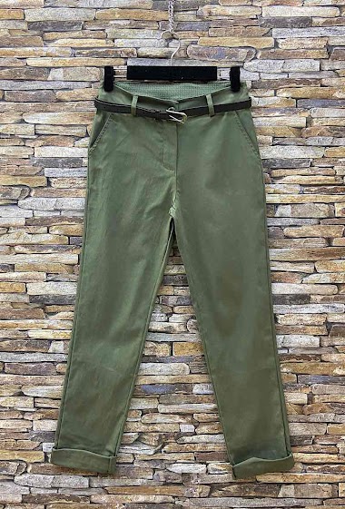 Wholesaler Elle Style - S_LUCQUE Classic plain pants, very strech with romantic front pockets.