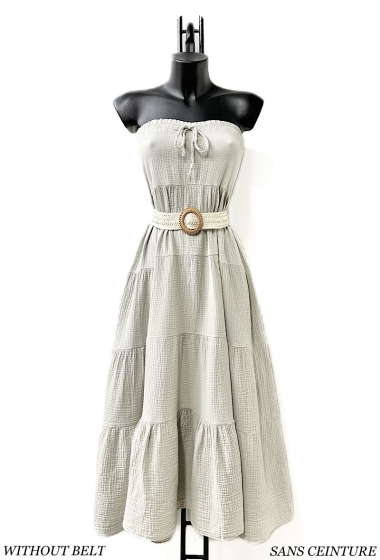 Wholesaler Elle Style - JESTY strapless dress in cotton gauze.