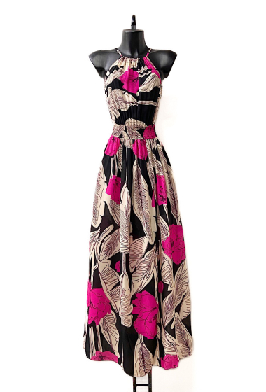 Großhändler Elle Style - CARINA dress, very fluid, printed with front slit, romantic, chic and trendy
