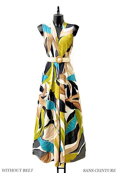 Wholesaler Elle Style - CRISTAL dress, printed, icy fluid and romantic