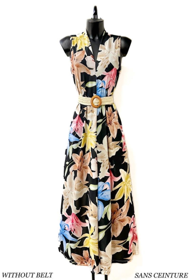 Wholesaler Elle Style - CRISTAL dress, printed, icy fluid and romantic