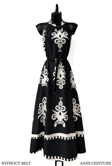 Wholesaler Elle Style - CRISTINA printed dress, fluid and romantic