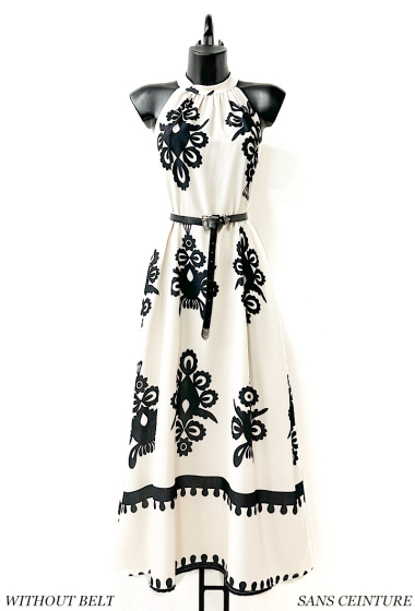 Wholesaler Elle Style - CRISTINA printed dress, fluid and romantic