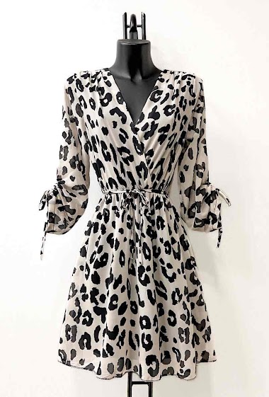 Leopard print shop crossover dress