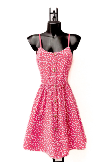 Wholesaler Elle Style - Fluid and romantic ELISA dress / clover print