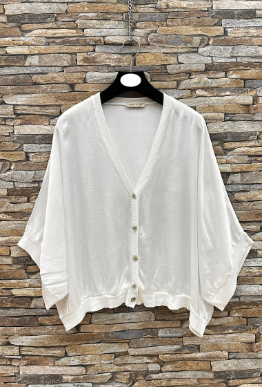 Wholesaler Elle Style - GILETTE cardigan in silk-effect satin viscose, fluid and romantic