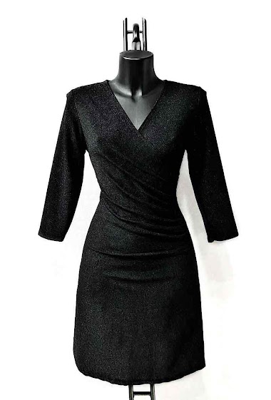 Wholesaler Elle Style - JENNA dress, shiny, romantic and chic.