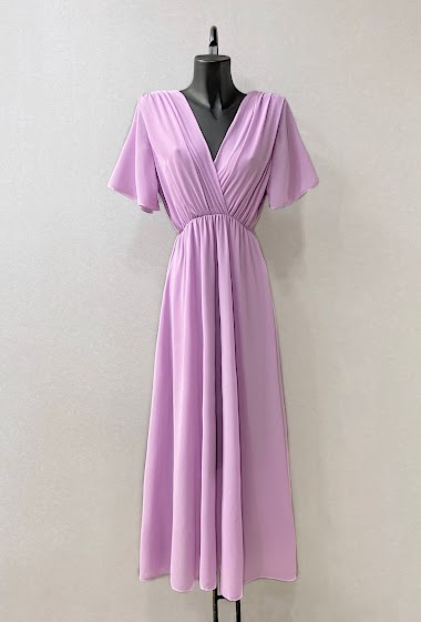 ROSY dress, very fluid romantic, trendy and elegant with viscose lining