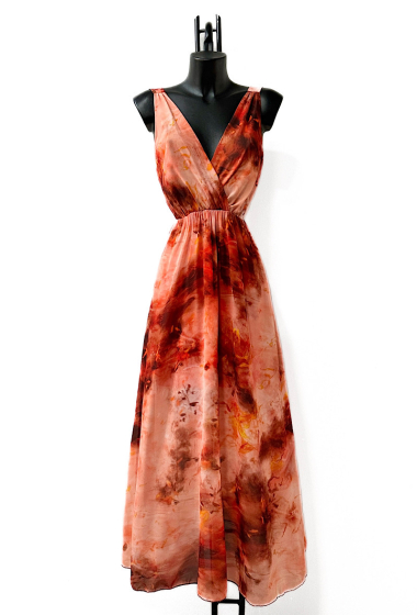 Wholesaler Elle Style - Fluid printed KRISTY dress with viscose lining