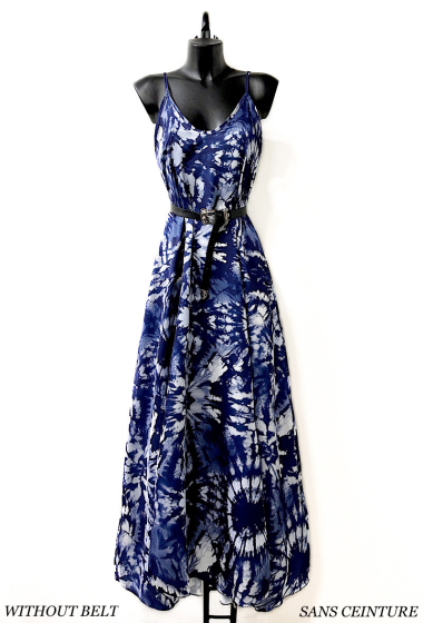 Wholesaler Elle Style - LENA dress in satin, printed, very fluid, romantic, chic and trendy