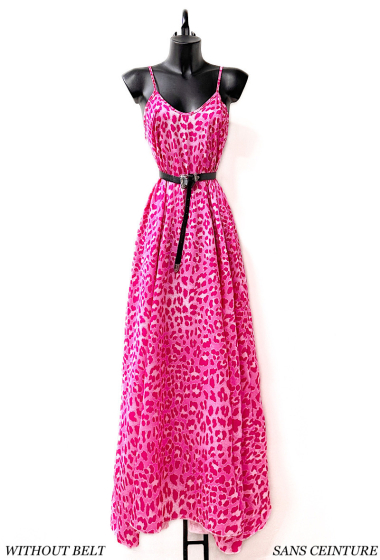 Großhändler Elle Style - AGNES-Kleid aus Satin, bedruckt, sehr fließend, romantisch, schick und trendig