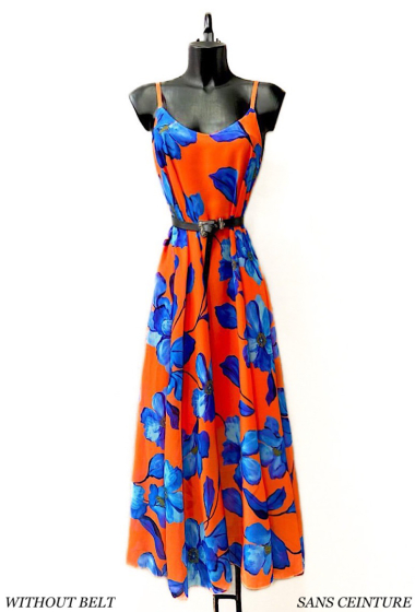 Großhändler Elle Style - Sehr fließendes, romantisches, schickes und trendiges MEGANE-Kleid mit verstellbarem Träger