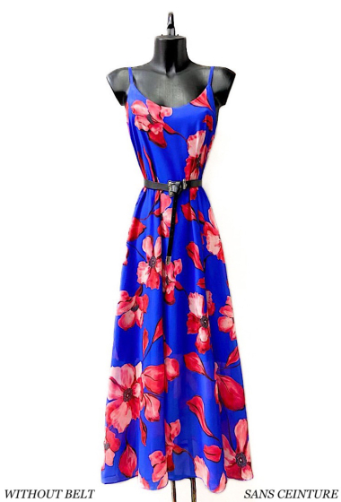 Großhändler Elle Style - Sehr fließendes, romantisches, schickes und trendiges MEGANE-Kleid mit verstellbarem Träger