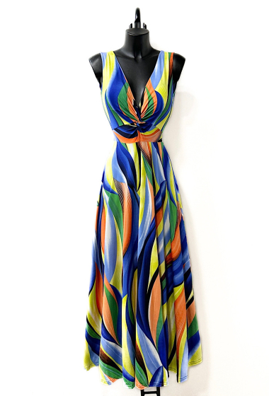 Wholesaler Elle Style - SHINAZZO printed dress, fluid in shell pitch.