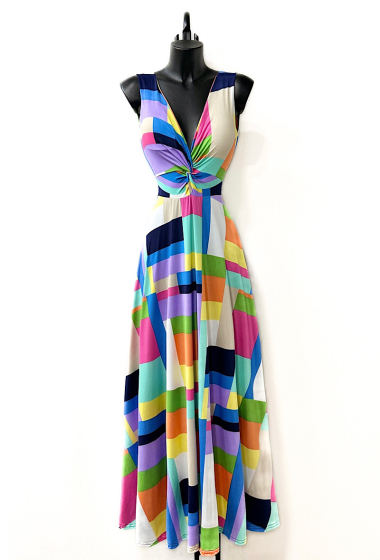 Wholesaler Elle Style - SHINAZZO printed dress, fluid in shell pitch.