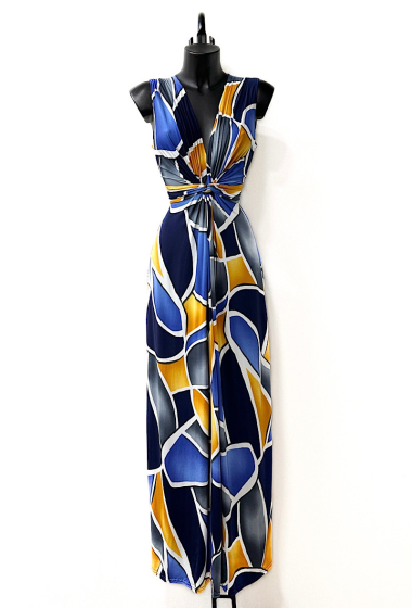 Wholesaler Elle Style - SHIPOLE printed dress, fluid in pitch.
