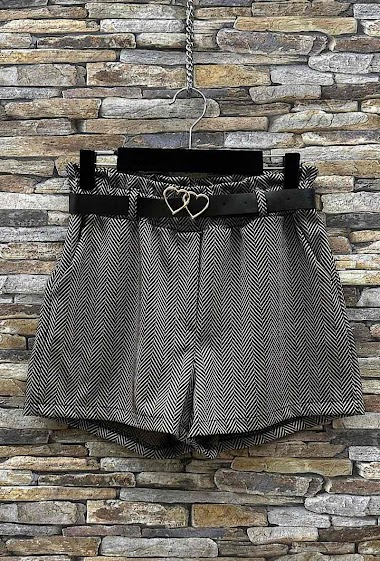 Wholesaler Elle Style - NAWEL short, Chic, Autumnal, Patterned with pockets and buttons
