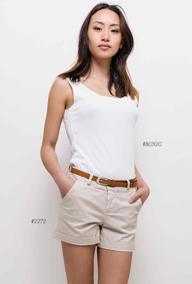 Mayorista Elle Style - Shorts TIAGO de algodón con cinturón