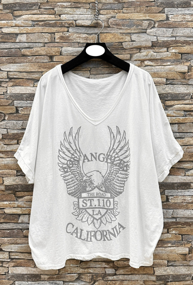 Mayorista Elle Style - Camiseta CALIFORNIA de algodón fluido