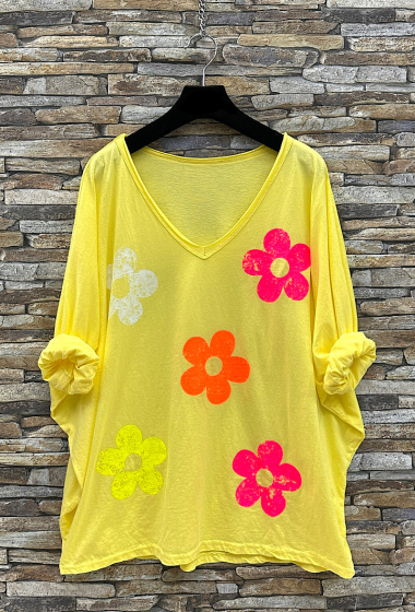 Wholesaler Elle Style - FLOORE long-sleeved cotton t-shirt