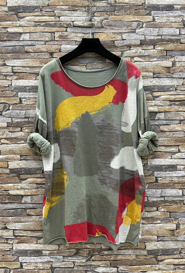 Wholesaler Elle Style - MILIT long-sleeved cotton t-shirt