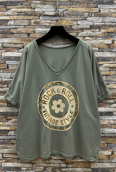 Großhändler Elle Style - CALIFORNIA T-Shirt aus fließender Baumwolle