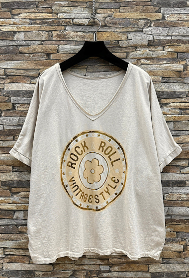 Großhändler Elle Style - CALIFORNIA T-Shirt aus fließender Baumwolle