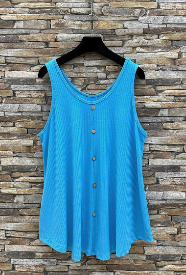 Wholesaler Elle Style - DEBANNE top in ribbed viscose with buttons
