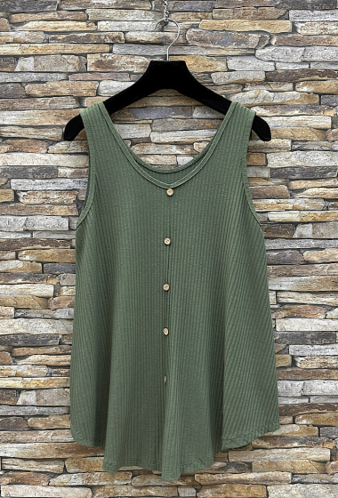 Wholesaler Elle Style - DEBANNE top in ribbed viscose with buttons