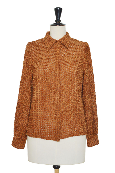 Wholesaler Lily White - Textured velvet shirt